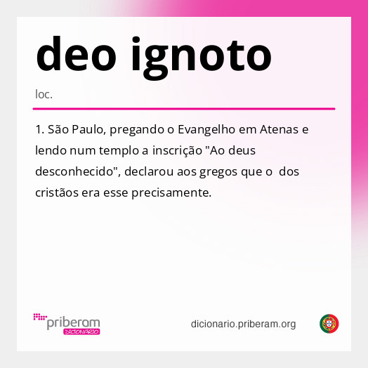 Significado de deo ignoto